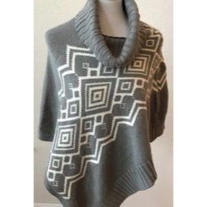 Sonoma Women’s Sweater Poncho Turtle Neck